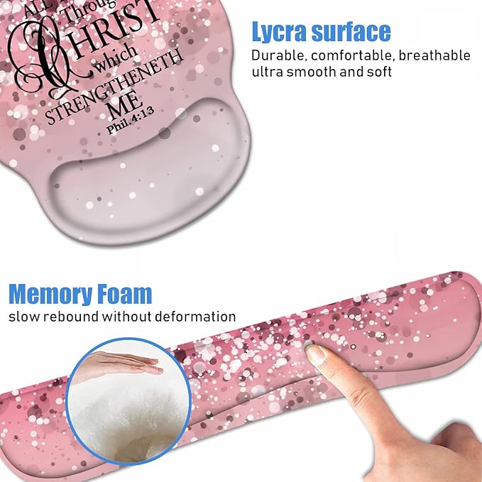 Keyboard Wrist Rest + Mouse Pad Wrist Support Set - Image 5