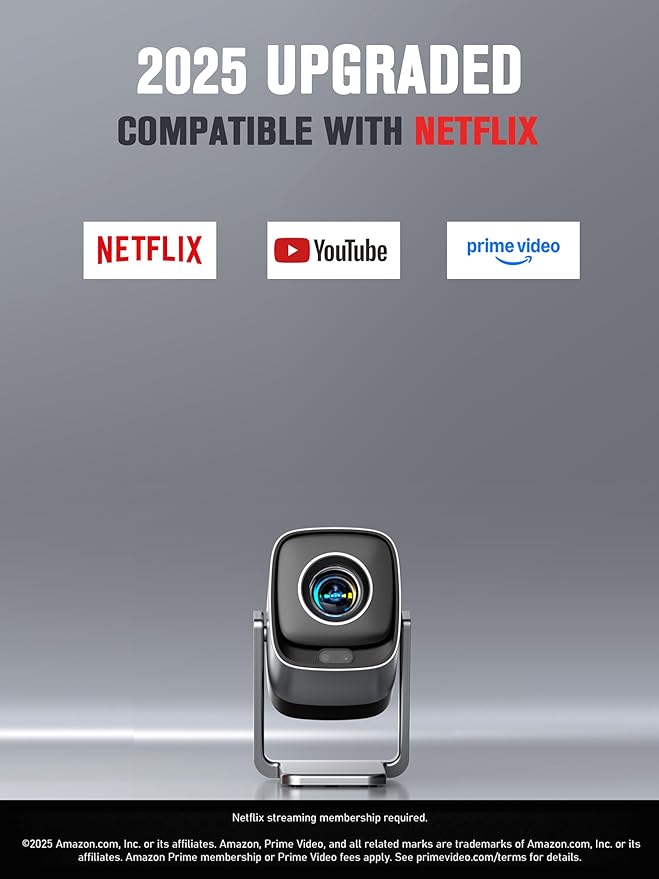 Mini Projector with WiFi and Bluetooth, XuanPad Smart Projector 4K Support - Image 2