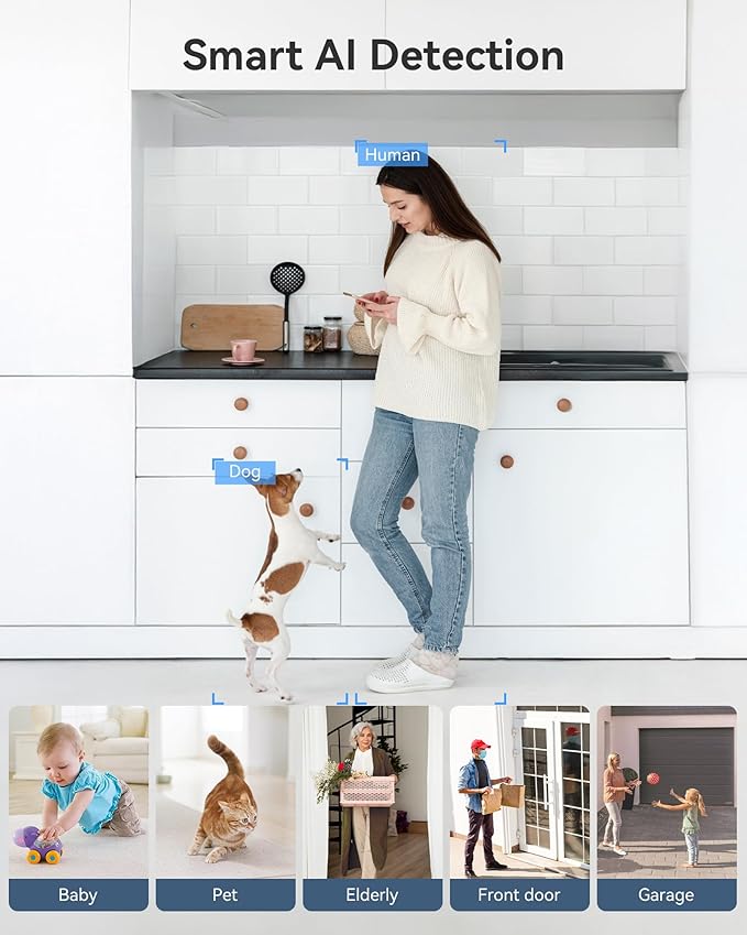 FOSCAM 3K 5MP Security Camera Indoor, 2.4g & 5g WiFi Magnetic Mini - Image 4