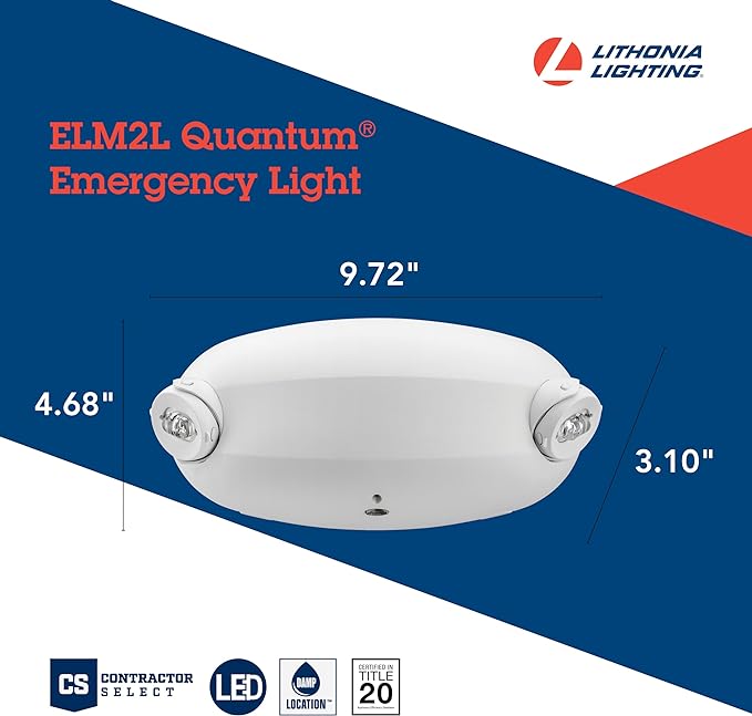 Lithonia Lighting Quantum Emergency Light, Contemporary Commercial LED - Image 4