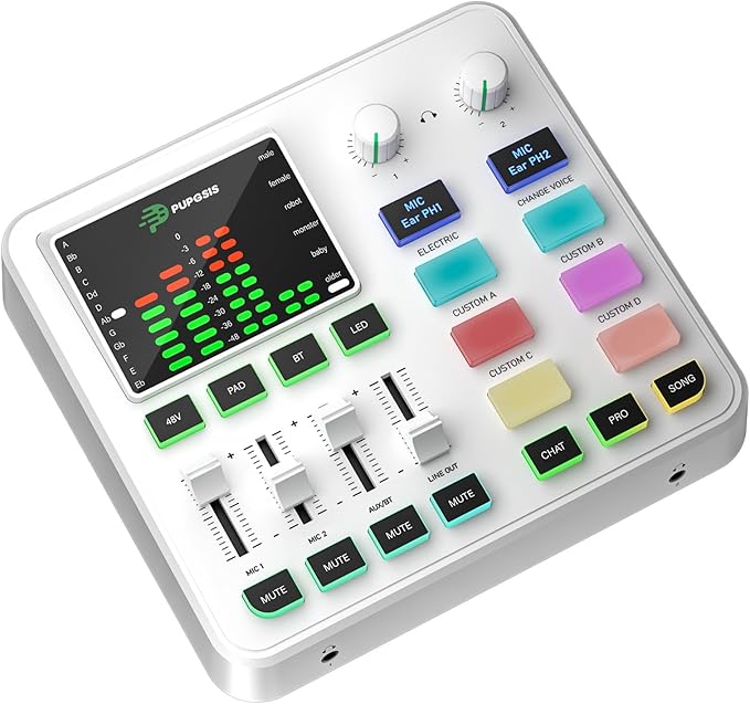 PUPGSIS qwe Gaming Audio Mixer, Audio Interface by P+PUPGSIS