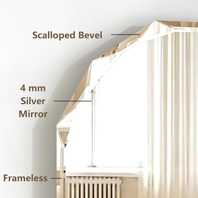 Bathroom Mirrors for Over Sink, Round Frameless Mirrors for Wall, 24x30 Inch - Image 6