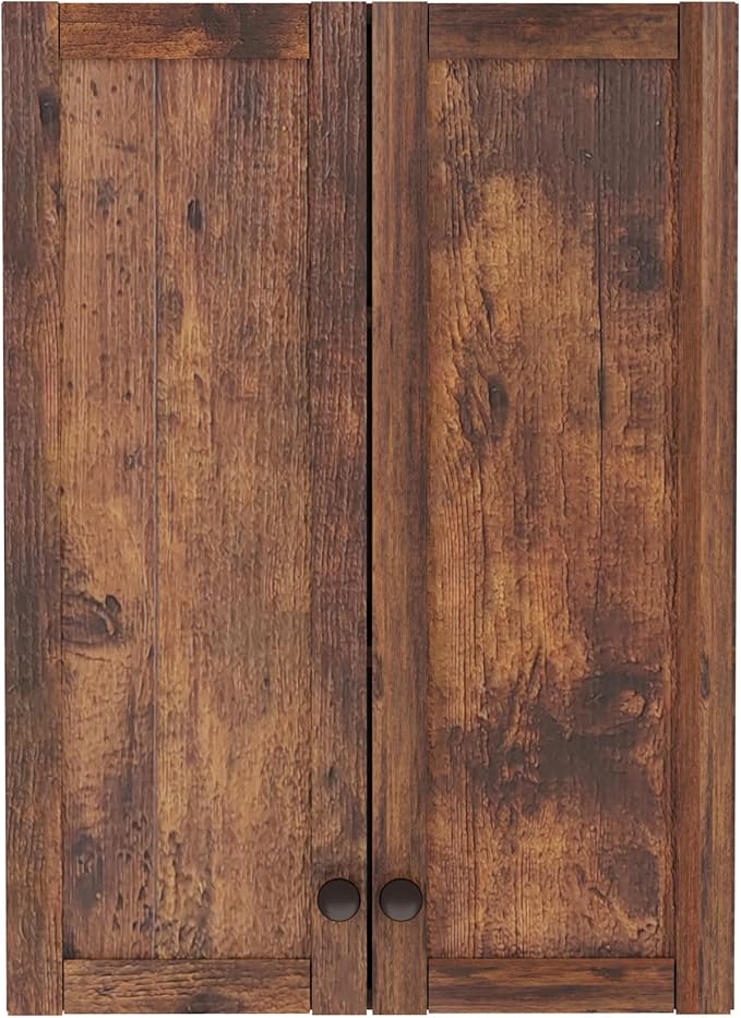 Bathroom Wall Cabinet Over Toilet Storage Cabinet 20x28 inch Brown Medicine - Image 5