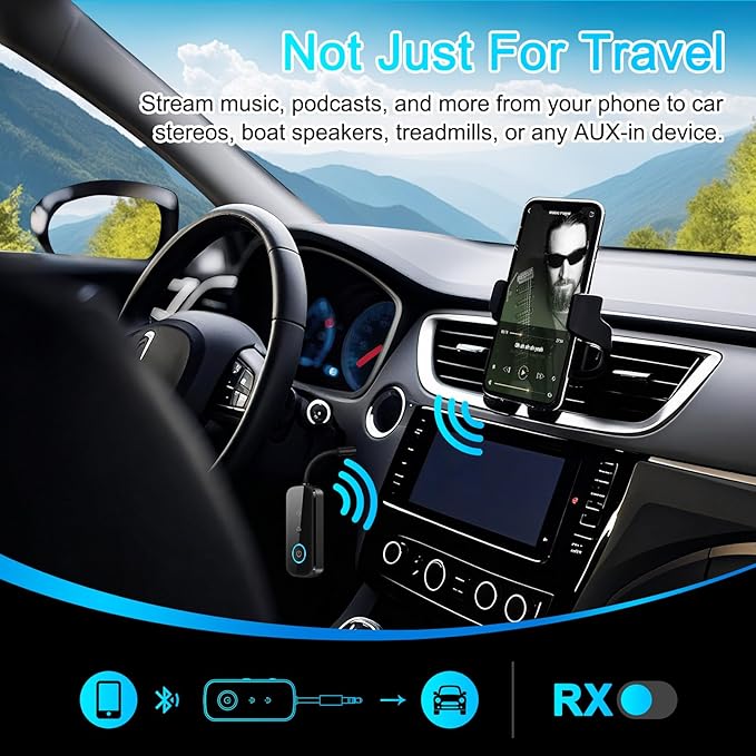 Premium Pro Bluetooth 5.4 Transmitter Receiver, Airplane Audio Adapter - Image 7