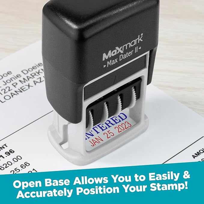 MaxMark Self-Inking Rubber Date Office Stamp - Image 4
