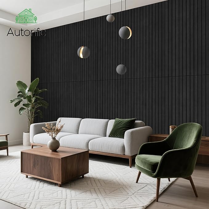AUTORIFIC Wood Veneer Sound Panels, 10 Pack 47.2”x23.6” Wall Panels, Decorative - Image 6