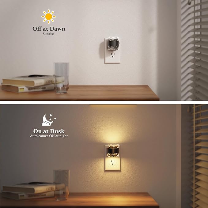 JandCase LED Night Light, Bubble Night Lights Plug into Wall, Night Light Warm - Image 2