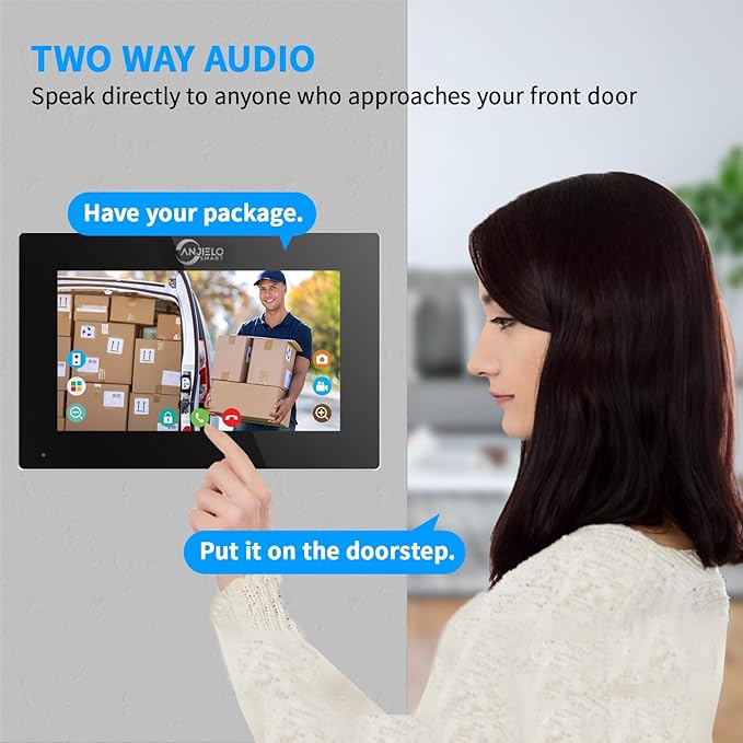 Wired Apartment Video Intercom System, 1080P HD Video Doorbell, Compatible - Image 5