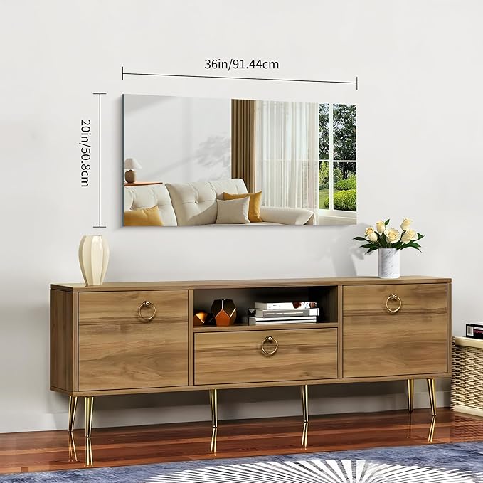 CILIBER Frameless Mirror, 20x36 Inch Bathroom Mirrors - Image 3