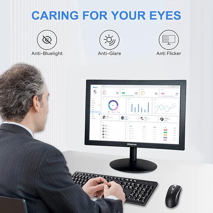 SKitphrati 15.6 Inch Small PC Monitor, FHD VA 1080P Desktop Display - Image 4