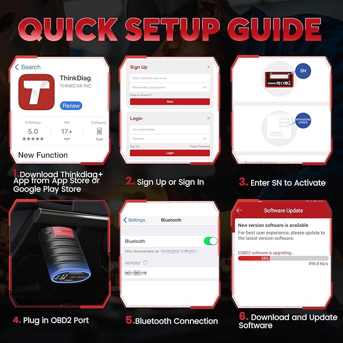 Thinkdiag OBD2 Scanner Bluetooth Full System Bidirectional Diagnostic Scan Tool - Image 8