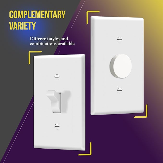 ENERLITES Light Switch Cover Plate, Toggle Wall Plate Cover, Size 1-Gang 4.50" - Image 5