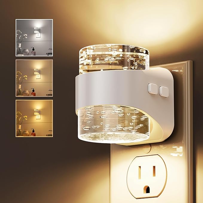 L LOHAS LED Night Light, 3CCT Bubble Night Lights Plug into Wall, by LLOHASLED