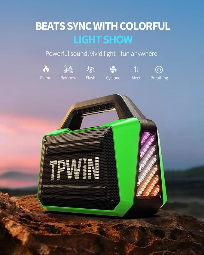 TPWIN Bluetooth Speaker - 80W Loud Rugged Outdoor Speakers - Image 5