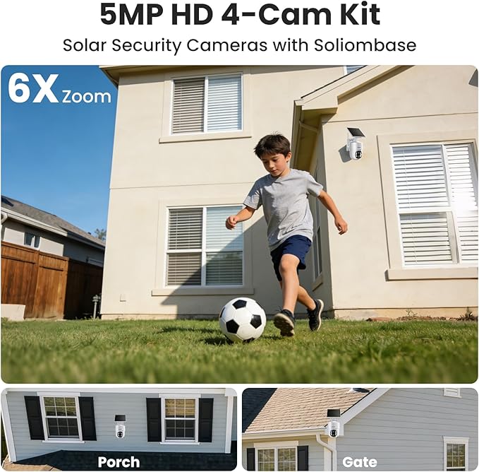 SOLIOM- 5MP Security Cameras Wireless Outdoor, No Subscription, 2-Cam Pack - Image 2