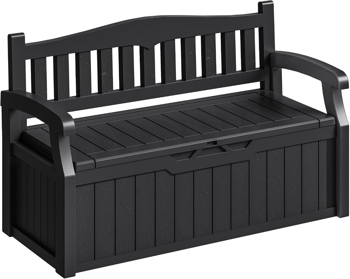 homall 75 gallon outdoor storage benches lockable deck, main product view