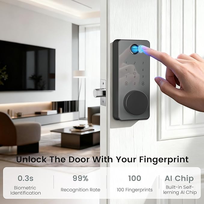 Fingerprint Door Lock, Biquole Keyless Entry Door Lock, Smart Lock - Image 2