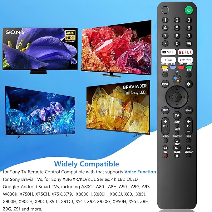 Replacement Voice Remote for Sony TV, for SonyBravia Smart TV - Image 2