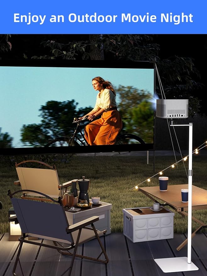 suptek Height Adjustable Projector Stand Against Wall Hidden Stand, 360°Swivel - Image 2