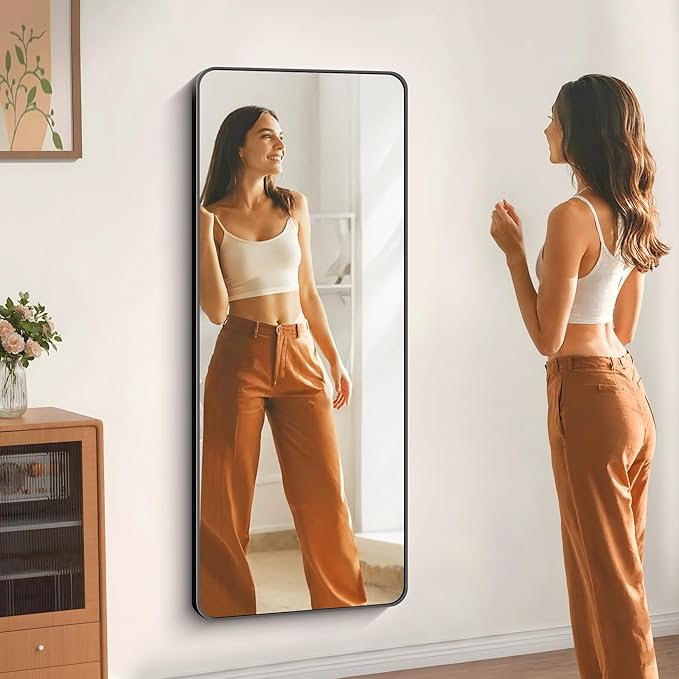 60" x 24"Bathroom Mirror, Matte Black Wall Mirror - Image 3