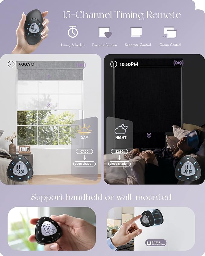 Graywind Motorized Dual Shades for Windows Smart Double Blinds Blackout and - Image 5