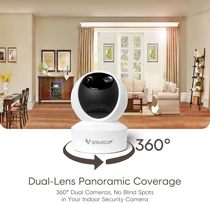 VSTARCAM Dual Lens Indoor Security Camera, 2K QHD - Image 5