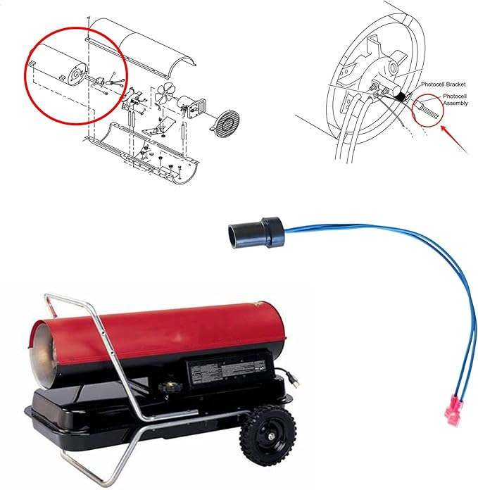 Irnyso Replacement Heaters Photocell Assembly Flame Sensor PP236 M16656-24 fits - Image 7