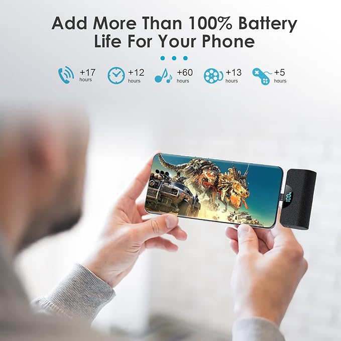 Mini Portable Charger USB C Power Bank, Upgraded 5200mAh PD Fast Charging - Image 7
