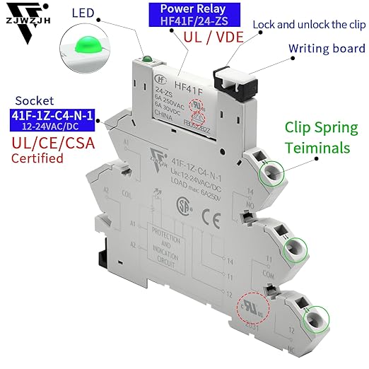 3Pcs 24V Miniature Relay for PLC Controller 24VDC and 24VAC Relay SPDT 6Amp - Image 5