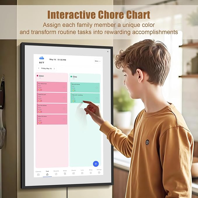 Smart Digital Calendar: 21.5-Inch Electronic Wall Calendars & Chore Chart - Image 4