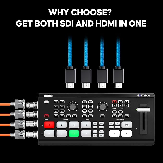 Osee GoStream Duet Multiple Camera SDI and HDMI Live Stream Video Mixer Switcher - Image 2