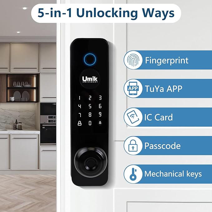 UMIK UMIKSMART Smart Door Lock, Keyless Entry Fingerprint Door Lock - Image 2
