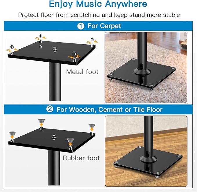 PERLESMITH Universal Floor Speaker Stands - Image 5