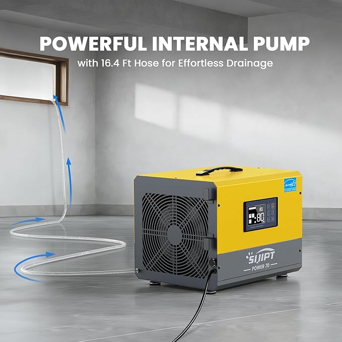 Crawl Space Dehumidifier with Pump, Sijipt 70 Pints Commercial Dehumidifier - Image 4