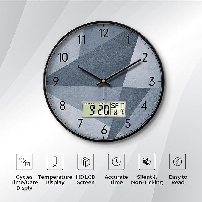 SCAOGE Industrial Wall Clock - Image 2
