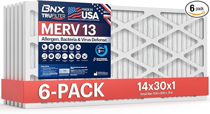 BNX TruFilter 14x30x1 Air Filter MERV 13 by BNX