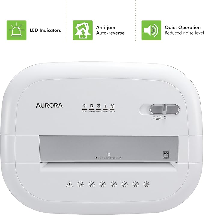 Aurora Professional Grade 10-Sheet High Security Micro-Cut Paper and Credit - Image 5