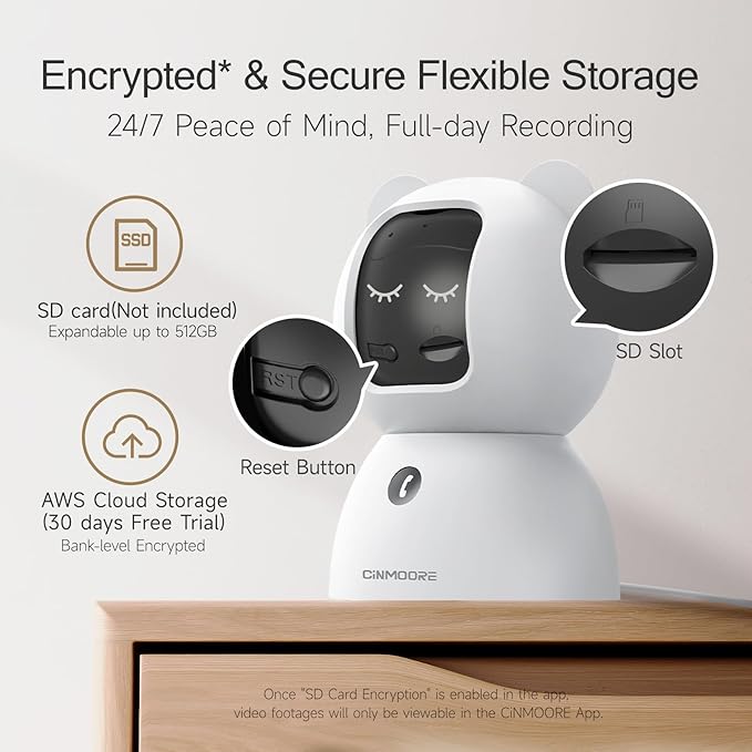 2.5K Security Camera Indoor, Non-Subscription AI Person/Pet/Cry Detection - Image 6