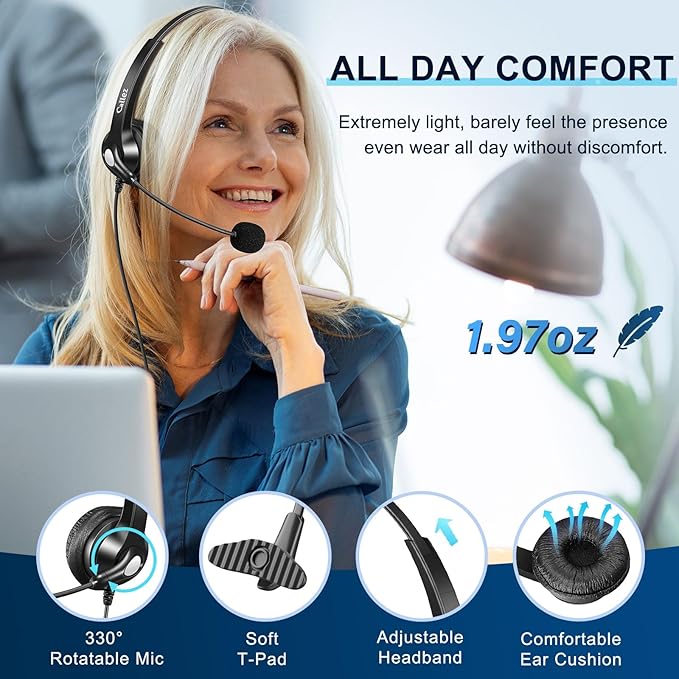 Callez Wired USB Headset, Computer Headset - Image 6