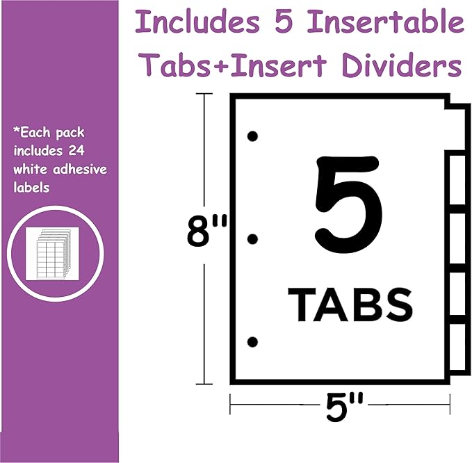5 Small Color Dividers/Tabs Set Perfect to Keep Your Loose Photo/Picture Symbol - Image 8