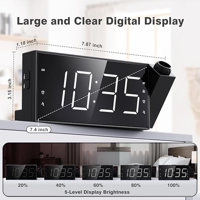 Mesqool Projection Alarm Clock - Image 4
