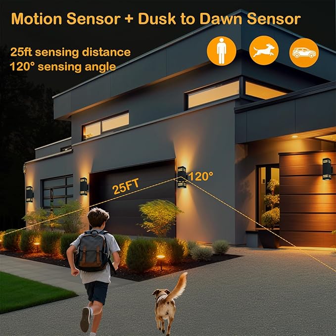 iYogaled Dusk to Dawn Motion Sensor Porch Light - Image 2