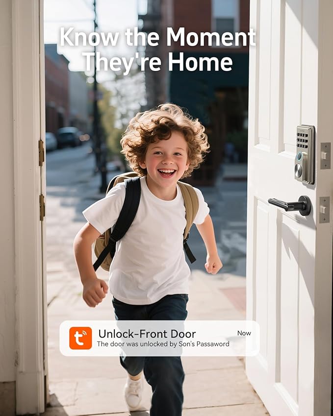 Smart Door Lock, Anybell Fingerprint Door Lock Keyless Entry - Image 8