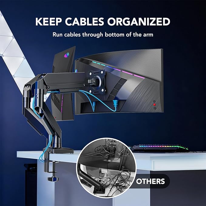 Dual Monitor Stand, Adjustable Monitor Desk Mount - Image 7
