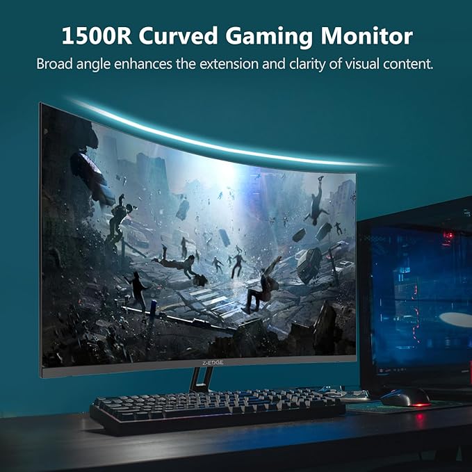 Z-Edge 32 inch Curved Gaming Monitor, QHD 1440P 180Hz 165Hz 144Hz Curved Monitor - Image 5