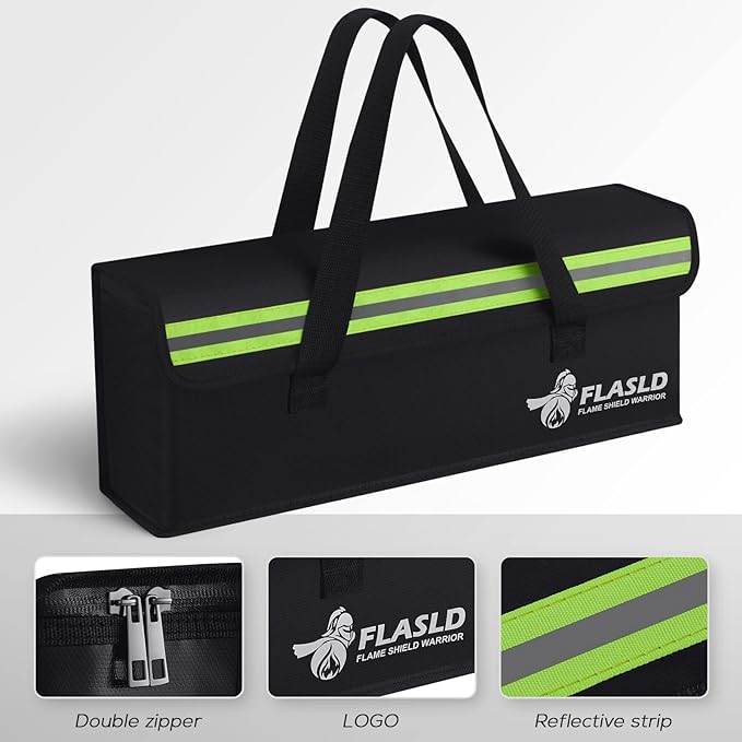 FLASLD 2-Pack Lipo Fireproof Bag Ebike Accessories Battery Charging Case Charge - Image 4