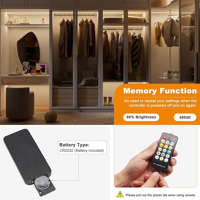 PAUTIX RF Remote Dimmer CCT Tunable COB LED Strip Lights, 17-Key Wireless - Image 6