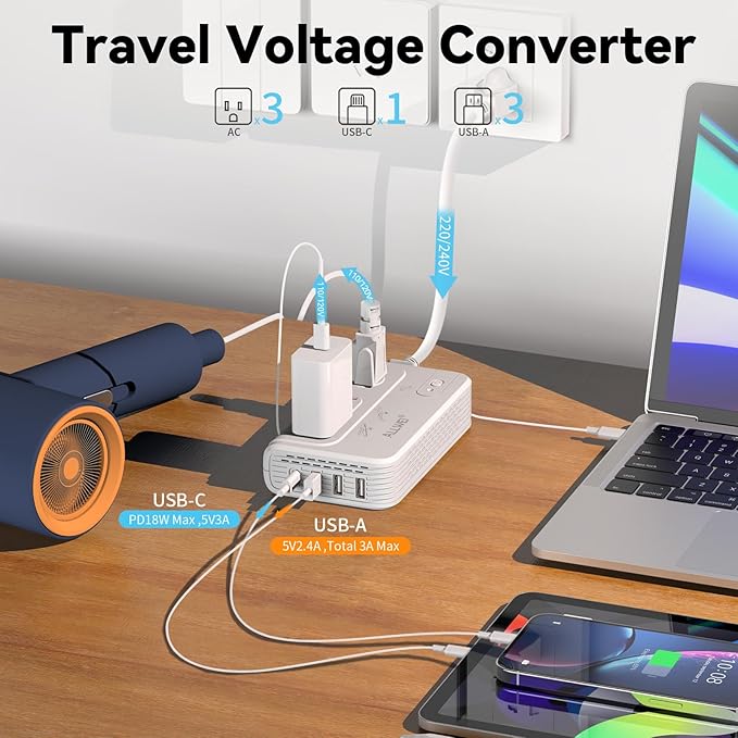 ALLWEI 2000W Travel Voltage Converter 220v to 110v Converter - Image 5