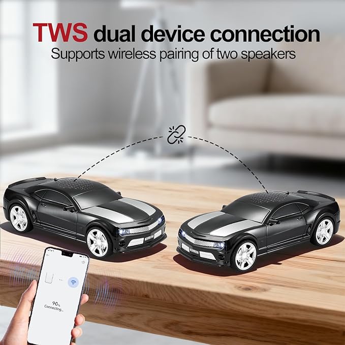 WSTER Classic Sports Car Model Bluetooth Speaker, Portable Wireless Outdoor - Image 2