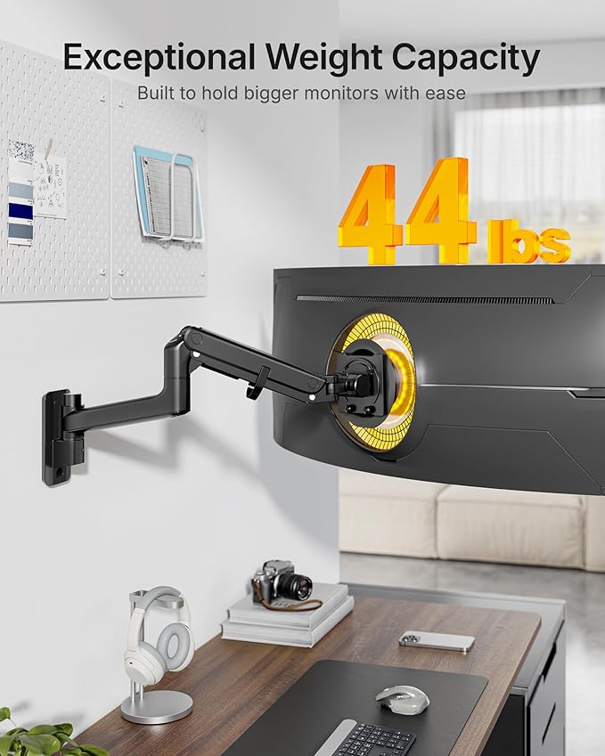 monTEK 17-49 inch Single Monitor Wall Mount - Image 2